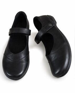 ABEO Abby Black Leather Mary Jane Comfort Orthotic Work Shoe 9.5